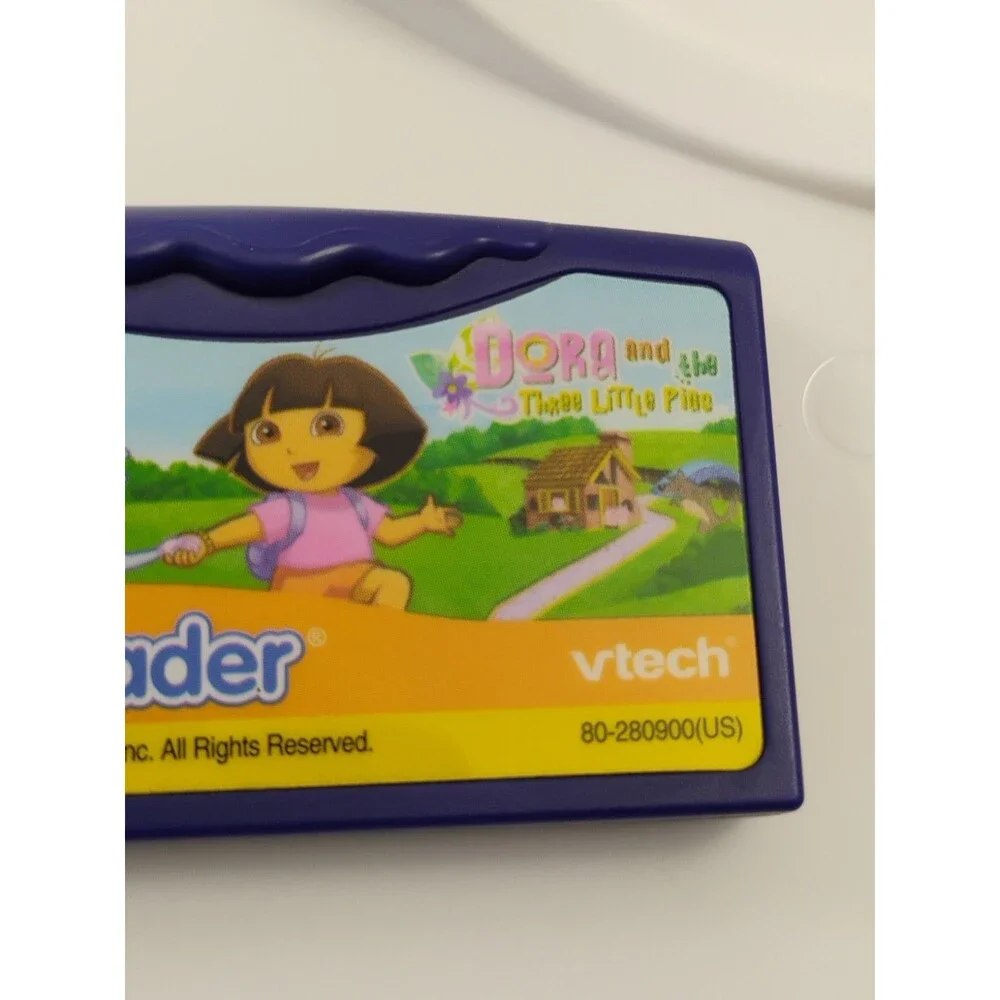 VTECH V.READER Interactive E-Reading System Game DORA and The 3 Little Pigs